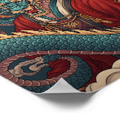 Traditionelles chinesisches Drachenplakat Poster (Ecke)