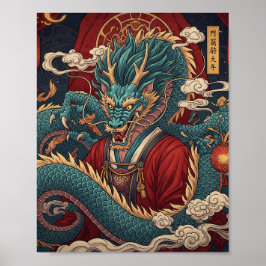 Traditionelles chinesisches Drachenplakat Poster