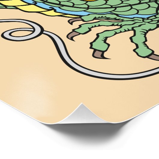 Traditionelles chinesisches Drachenposter Poster (Ecke)