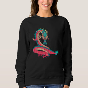 Traditionelles chinesisches Drachensymbol für Powe Sweatshirt