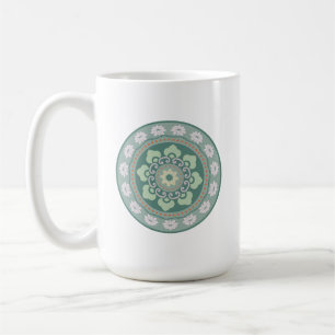 traditionelles chinesisches grünes Rosettenmuster Kaffeetasse