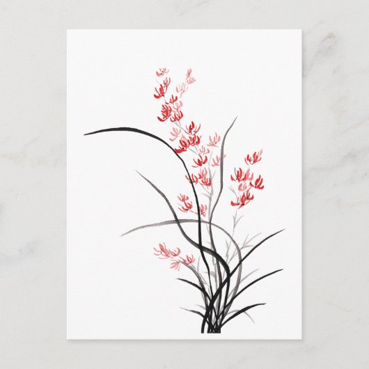 Traditionelles chinesisches Iris - eins Postkarte (Vorderseite)