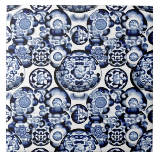 Traditionelles chinesisches Motiv 3 Keramiken Tile Fliese (Vorderseite)