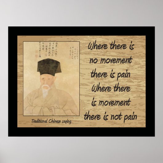 Traditionelles chinesisches Sprichwort, Pain Poste Poster (Vorne)