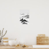 Traditionelles Chinesisches Tintenlackierungspapie Poster (Küche)