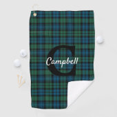 Traditionelles Clan Campbell Tartan Kariertes Golf Golfhandtuch (Insitu)