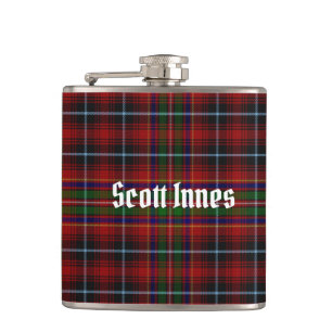 Traditionelles Clan Innes Tartan Karo  Flachmann