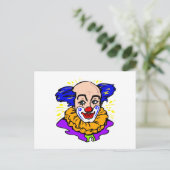 Traditionelles Clown-Gesicht Postkarte (Stehend Vorderseite)