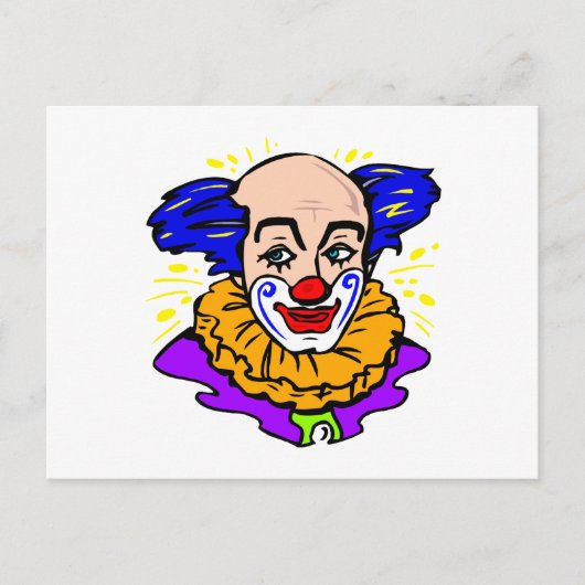 Traditionelles Clown-Gesicht Postkarte (Vorderseite)