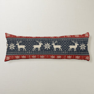 Traditionelles Colorwork/Fair-Isle-Wintermuster Seitenschläferkissen