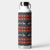 Traditionelles Colorwork/Fair-Isle-Wintermuster Trinkflasche (Vorderseite)