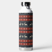 Traditionelles Colorwork/Fair-Isle-Wintermuster Trinkflasche (links)