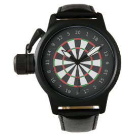 Traditionelles Dartboard-Sportdesign Armbanduhr