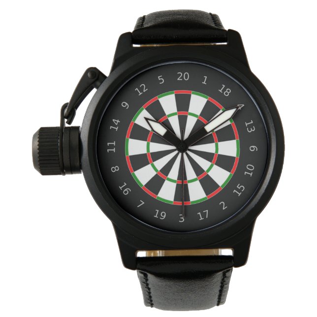 Traditionelles Dartboard-Sportdesign Armbanduhr (Vorderseite)