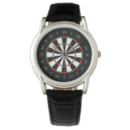 Traditionelles Dartboard-Sportdesign Armbanduhr