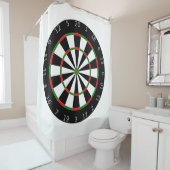 Traditionelles Dartboard-Zieldesign Duschvorhang (Beispiel)