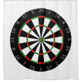 Traditionelles Dartboard-Zieldesign Duschvorhang (Vorderseite)