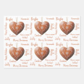 Traditionelles, dekoriertes Weihnachtsgebäck Geschenkpapier Set (Vorderseite 2)