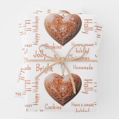 Traditionelles, dekoriertes Weihnachtsgebäck Geschenkpapier Set (Beispiel)