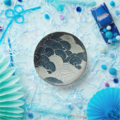 Traditionelles Design der japanischen Blue Wave Ke Pappteller (Party)