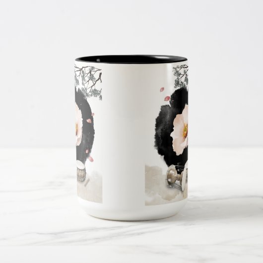 Traditionelles Design Zweifarbige Tasse (Mittel)