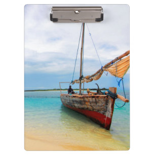 Traditionelles Dhow, Sansibar, Tansania Klemmbrett