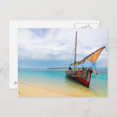 Traditionelles Dhow, Sansibar, Tansania Postkarte (Vorne/Hinten)