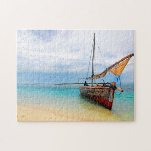 Traditionelles Dhow, Sansibar, Tansania Puzzle