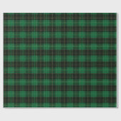 Traditionelles dunkelgrünes Goldtartan-kariertes M Geschenkpapier (Flach)