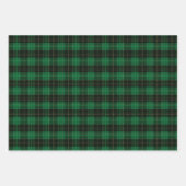 Traditionelles dunkelgrünes Goldtartan-kariertes M Geschenkpapier Set (Vorderseite)