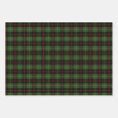 Traditionelles dunkelgrünes, kariertes Muster Geschenkpapier Set (Vorderseite 2)