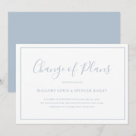 Traditionelles Dusty Blue Elegante Hochzeit Save The Date