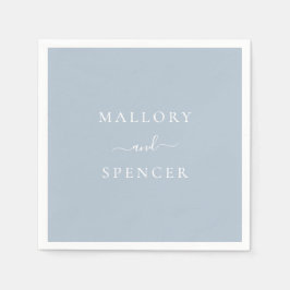 Traditionelles Dusty Blue Elegante Hochzeit Serviette