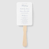 Traditionelles Dusty Blue Formal Wedding Programm Fächer (Vorderseite)