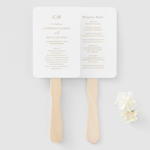Traditionelles elegantes Hochzeitsprogramm aus Gol Fächer