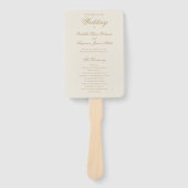 Traditionelles Elfenbein-Hochzeitsprogramm Fächer (Vorderseite)
