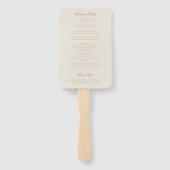 Traditionelles Elfenbein-Hochzeitsprogramm Fächer (Rückseite)