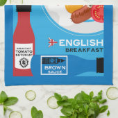 Traditionelles englisches Frühstück Geschirrtuch (Gefaltet)