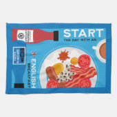 Traditionelles englisches Frühstück Geschirrtuch (Horizontal)