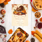 Traditionelles Erntefest Erntedank Abendessen Einladung