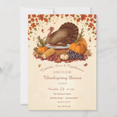 Traditionelles Erntefest Erntedank Abendessen Einladung (Vorderseite)