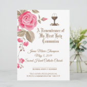 Traditionelles Erstkommunionszeugnis Feiertagskarte (Stehend Vorderseite)