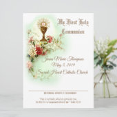 Traditionelles Erstkommunionszeugnis Feiertagskarte (Stehend Vorderseite)