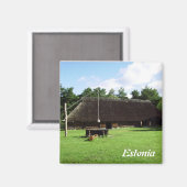 Traditionelles estnisches House Magnet (Vorderseite/Rückseite)
