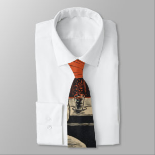 Traditionelles Familienleben Vintag Retro Orange B Krawatte