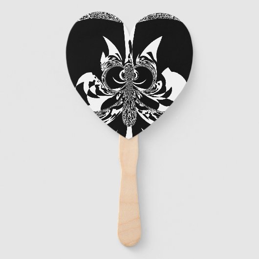 Traditionelles Farbdesign für Schwarz und Weiß Fächer (Vorderseite)