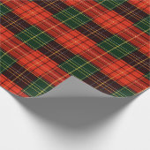 Traditionelles Feiertags-Karomuster Geschenkpapier (Ecke)