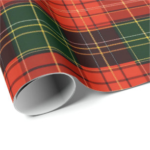 Traditionelles Feiertags-Karomuster Geschenkpapier