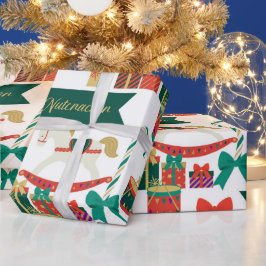 Traditionelles festes Nutcracker Toys Weihnachten Geschenkpapier