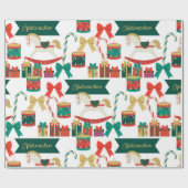 Traditionelles festes Nutcracker Toys Weihnachten Geschenkpapier (Flach)